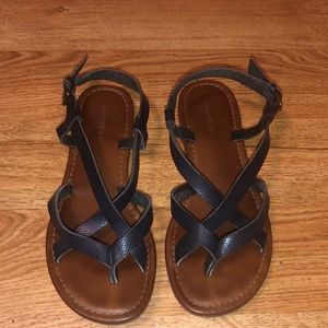 Maurices Navy Blue Strappy Sandals